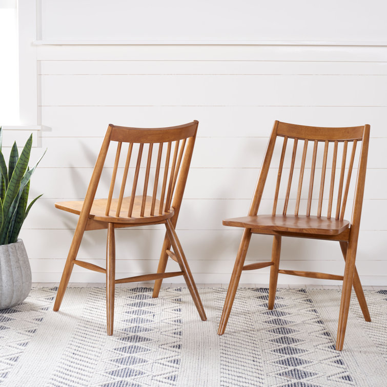 Solid wood slat discount back dining chair